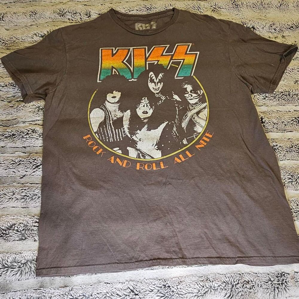 Unbranded Men's Brown and Grey T-shirt